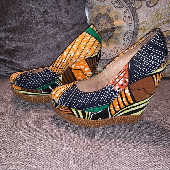 Aldo Shoes Aldo Tribal Cloth Wedges Poshmark